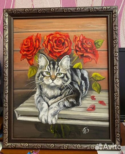 Картина маслом на холсте в раме