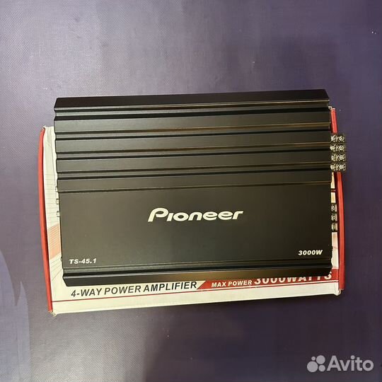 Усилитель 4х канальный pioner ts-45.1 3000 watt