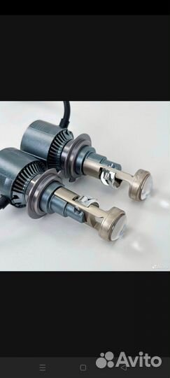 Лампы светодиодные мини линзы автомобильные H7 LED