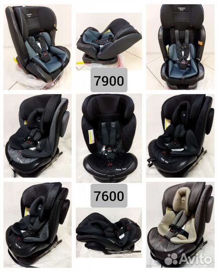 Новое поворотное автокресло 0-36 кг с isofix