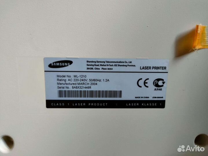 Принтер лазерный samsung 2004г