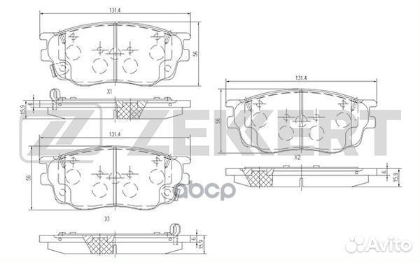 Колодки торм. диск. передн. Mazda 6 I-II 02- bs