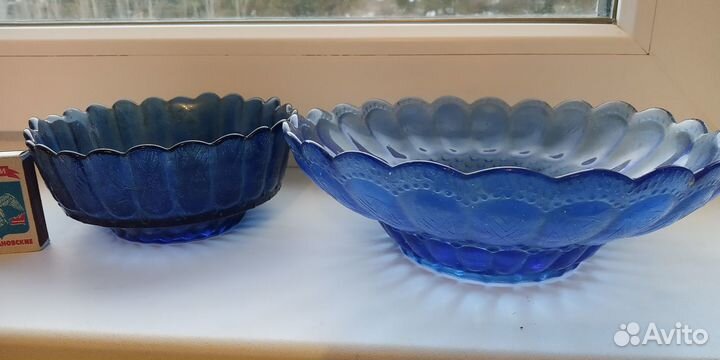 Вазы, салатники, Цветное стекло разные