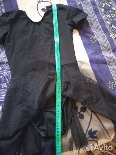 Гимнастический купальник (чёрный и белый)