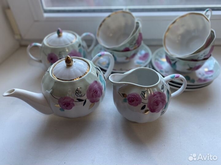 Чайный сервиз дулево розы