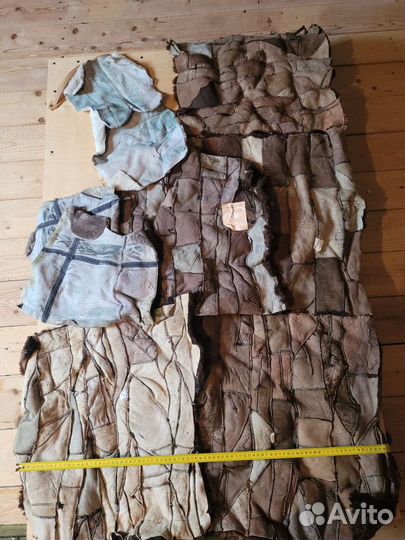 Пластины из кусочков овечьего меха