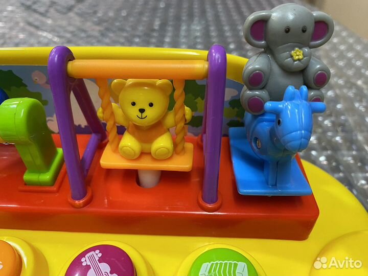 Пианино kiddieland животные на качелях