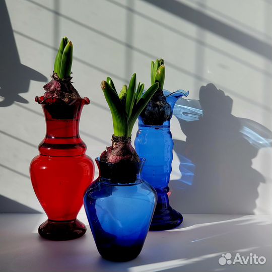 Все вазы для цветов из цветного стекла Германия