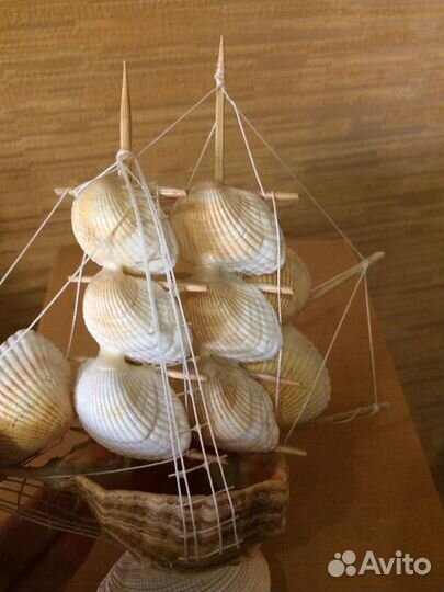 Корабль из ракушек, шкатулка