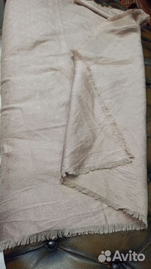 Теплый платок 90cm louis vuitton бежевый