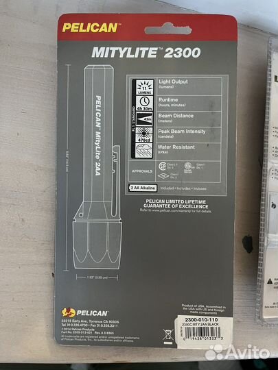Фонарь ксенон Pelican Mitylight 2300 blk USA
