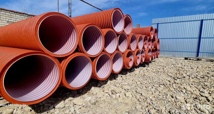 Гофрированная двухслойная труба