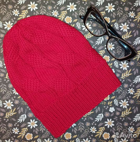 Шапка женская вязаная меринос (Италия)