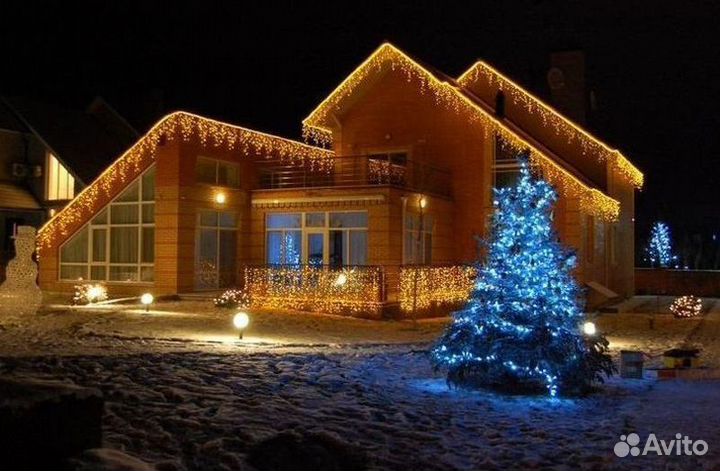 Гирлянда уличная бахрома