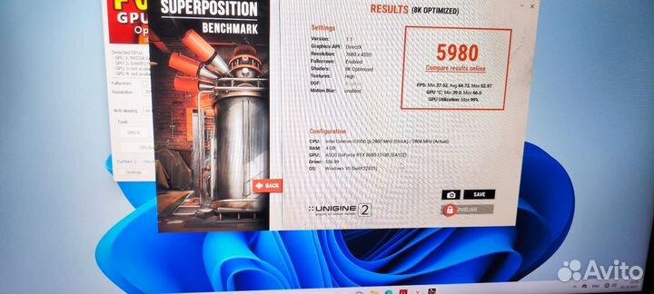 Видеокарта Asus ROG strix 3080