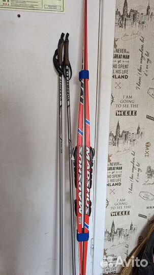 Лыжи беговые с палками