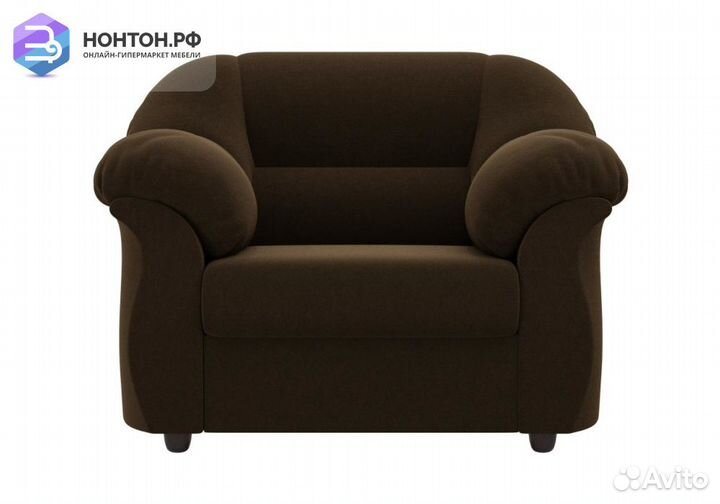 Кресло Карнелла микровельвет коричневый
