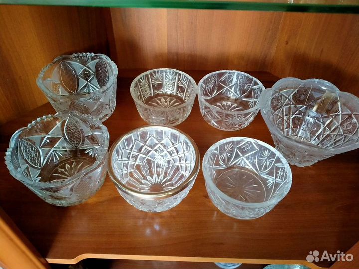 Хрустальные салатники СССР / конфетница