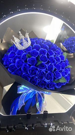 Синие розы 101 и 51 шт с доставкой