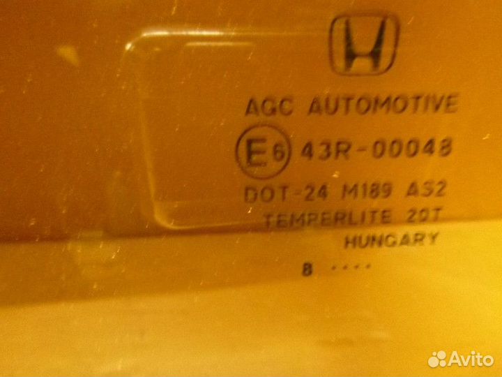 Стекло двери задней левой honda CR-V 2007