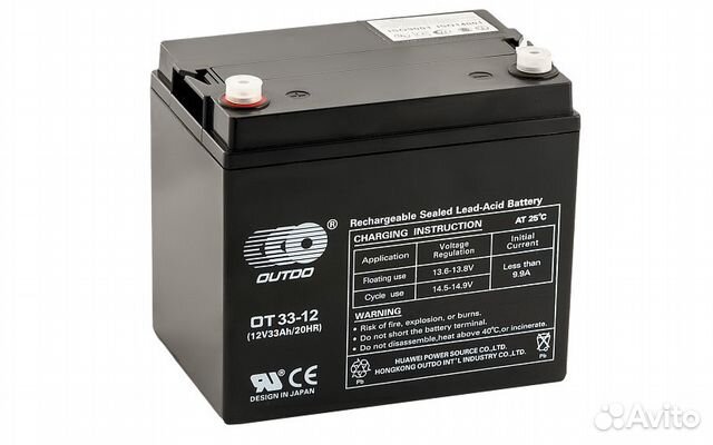 Акб для инвалидной коляски тяговый outdo 33 Ач