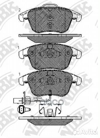 Колодки передние (audi A4/A4 allroad/A5 1.8-3.2