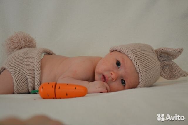 Костюм зайчика для фотосессии новорожденного