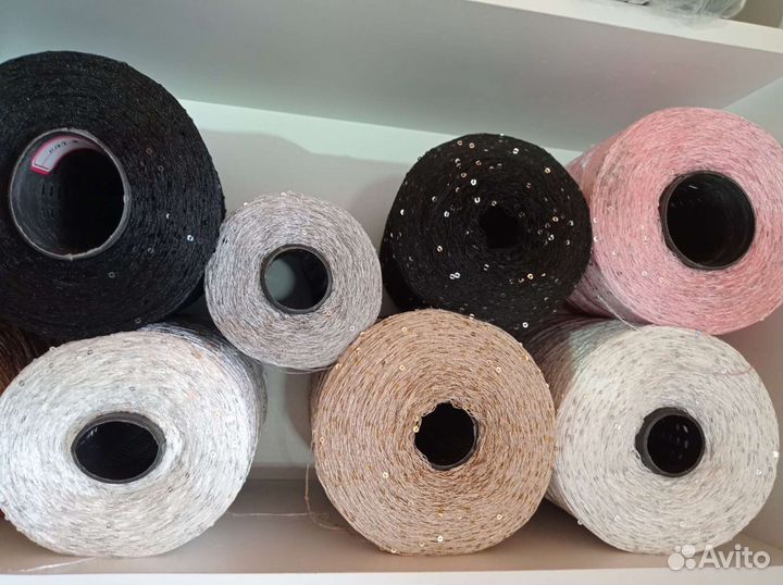 Пряжа пайетки бобинная