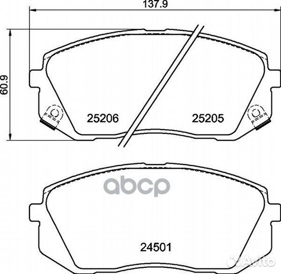 Колодки тормозные дисковые перед NP6034 NIS