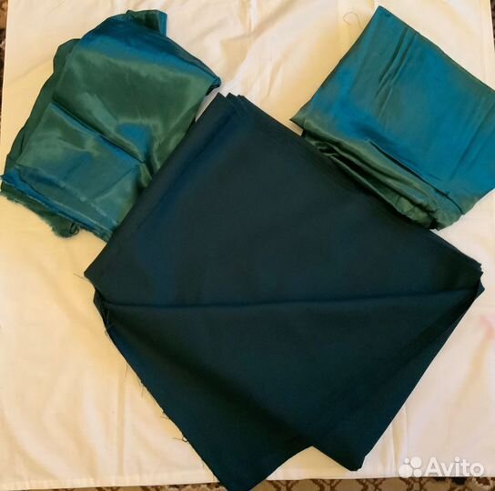 Ткань военная костюмная СССР (цвет морской волны)