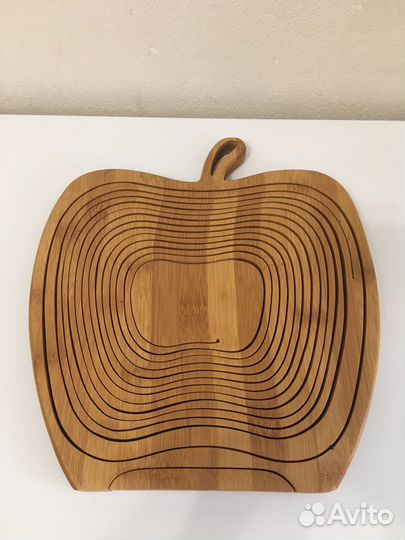 Корзина ваза деревянная доя фруктов в виде яблока