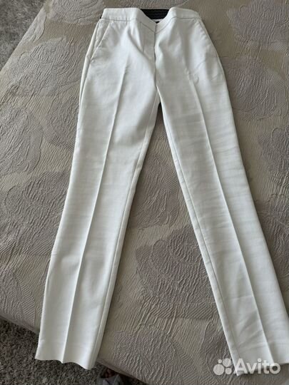 Брюки белые zara xs