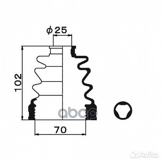 Пыльник шруса внутреннего 52422 1-56 (Maruichi)