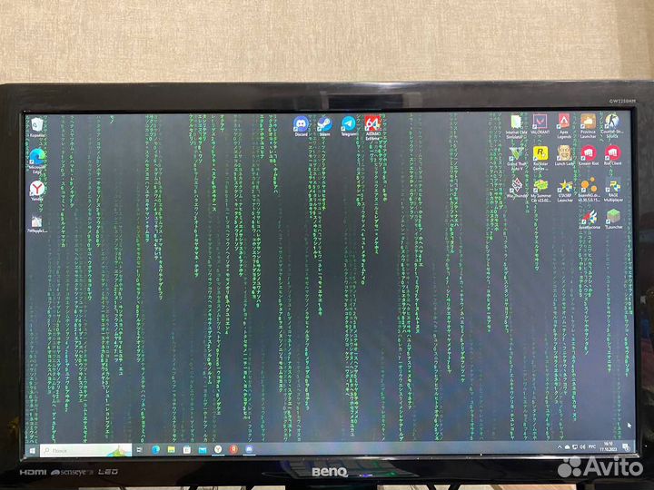Игровой пк с монитором и клавиатурой