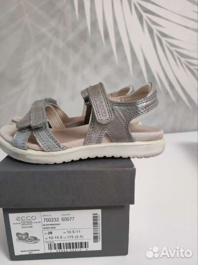 Босоножки для девочки ecco 28