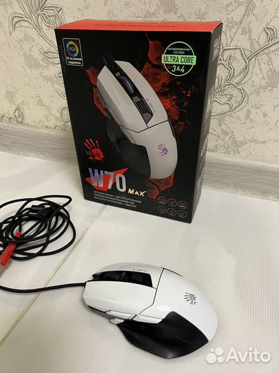 Мышь проводная A4Tech Bloody W70 Max белая