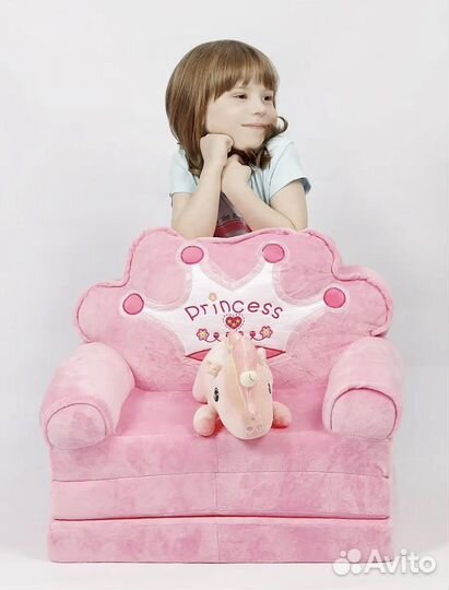 Детский мягкий диван с матрасом