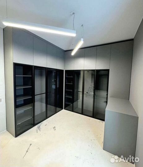 Шкаф купе с зеркальными дверями-пескоструйный рис