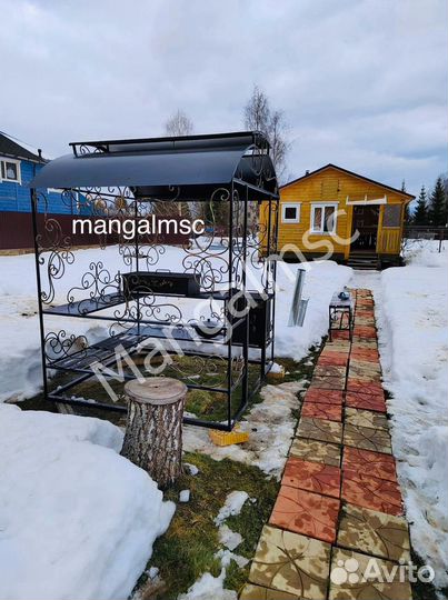 Мангал с крышей
