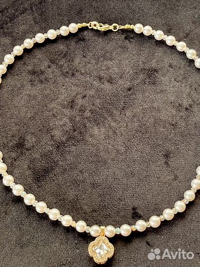 Чокеры из бисера, гематита, жемчуга, бусин