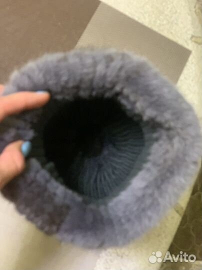 Норковая шапка вязанная