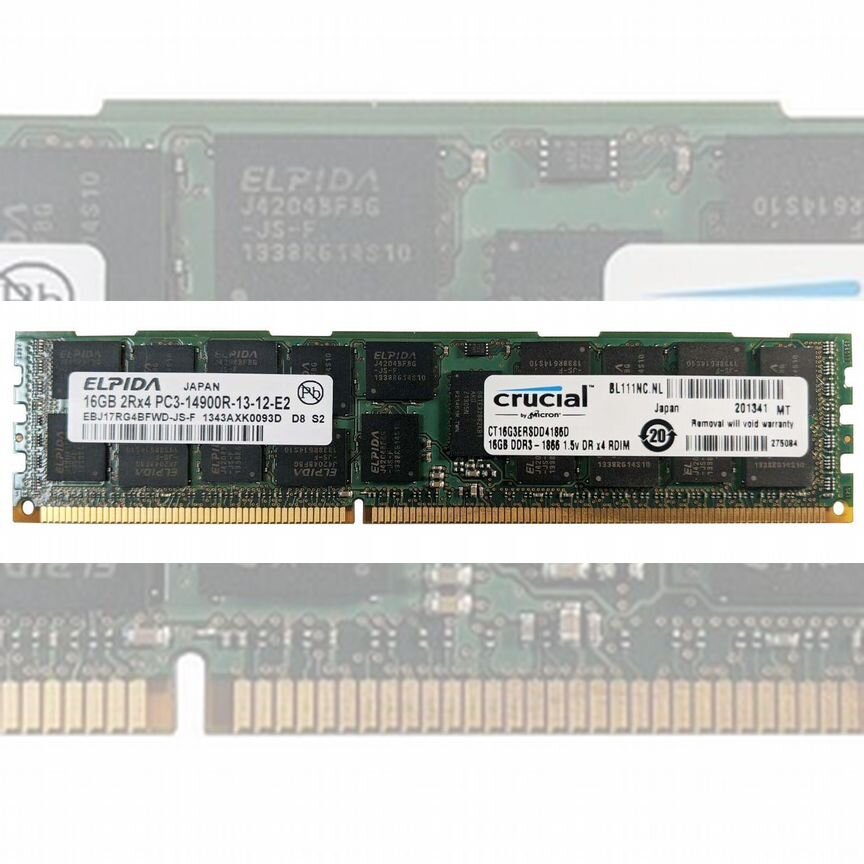 [CT16G3ERSDD4186D] Оперативная Память Crucial Ddr3 Ct16g3ersdd4186d