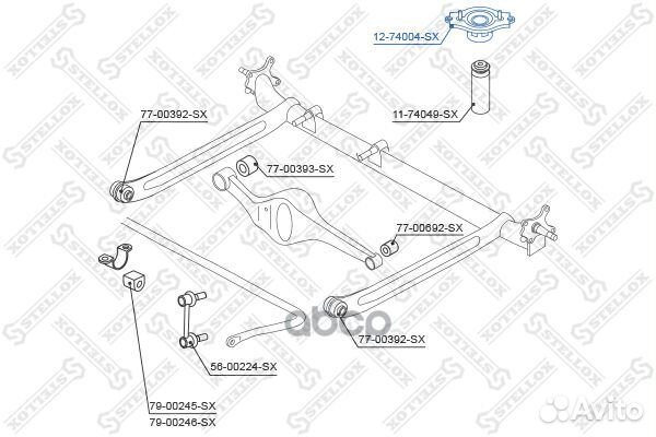 12-74004-SX опора амортизатора заднего Nissan