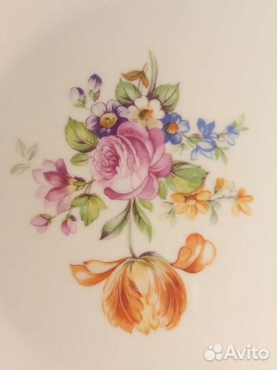 Блюдо фарфоровое гдр. Винтаж. Предметы СССР