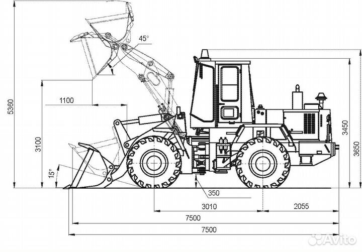 Фронтальный погрузчик Амкодор 342В (ТО-28А), 2022