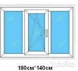 Пластиковые окно 1800х1400