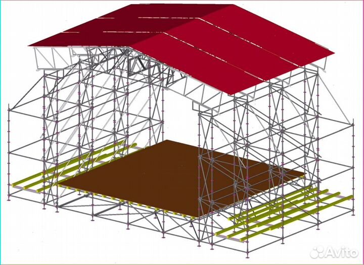 Аренда строительных лесов Layher для сцен