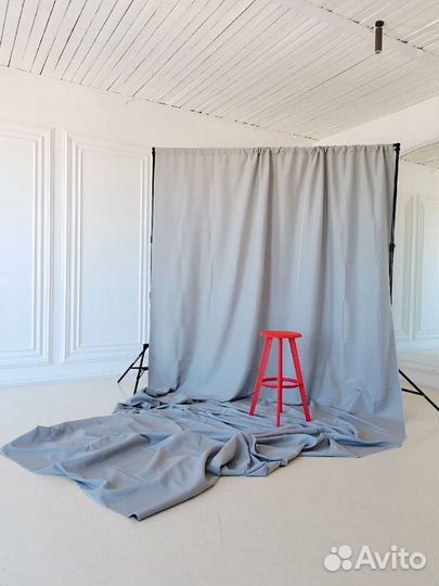 Фотофон стойки + серый фон 2х3м