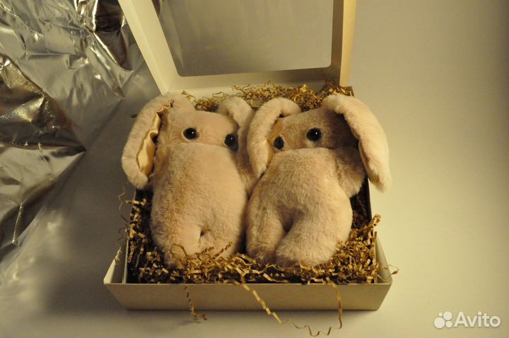 Парные мягкие игрушки Кролики. Подарок на 14 февра