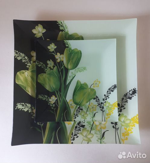 Стеклянный Салатник тарелка Фарфоровый Lefard